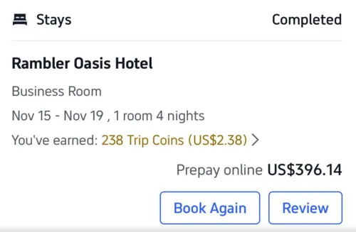 booked hotel