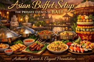asian buffet set up