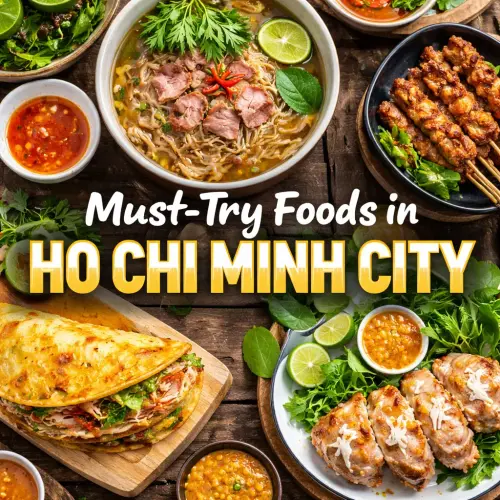 Must-Try Foods in Ho Chi Minh City, Ho Chi Minh City food guide, must-try foods Vietnam, Saigon street food 2026
