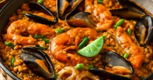 Palawan Seafood Paella, Palawan seafood paella, seafood paella Philippines, island-inspired rice dish